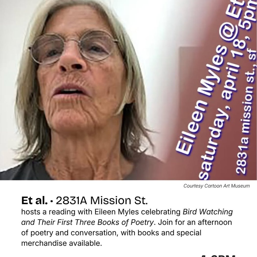 Eileen Myles reading 'Bird Watching and Their First Three Books of Poetry' 1