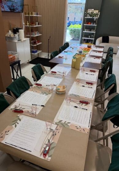 Mother's Day Art Class: Textured Canvas and Mimosas 2