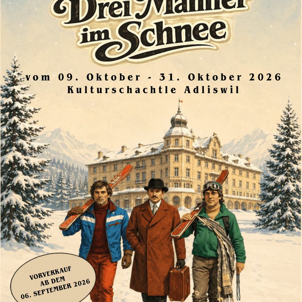 Drei Männer im Schnee 1